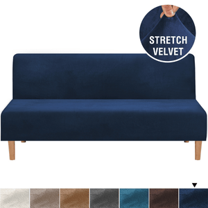 Sofa Bed Slipcovers | Plain Coloured 3 Seater Thick Velvet Sofa Bed Cover