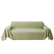 Load image into Gallery viewer, Sofa Throw | Green, Grey, White | Jacquard Solid coloured Chenille Fabric Sofa Cover