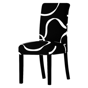 Dining Chair Slipcovers | Black & White | Patterned Multi Coloured Chair Covers