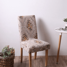 Load image into Gallery viewer, Dining Chair Slipcovers | Dark Grey, Khaki, Beige | Patterned Multi Coloured Chair Covers