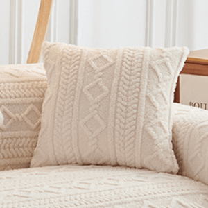 Sofa Throw | Plush | Jacquard Solid coloured Thick & Soft Warm Fleece Woven Fabric Sofa Cove