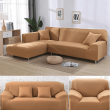 Load image into Gallery viewer, Sectional Sofa Slipcovers | Black, Grey, Coffee, Camel | Plain Solid Coloured Universal Corner Sofa Cover