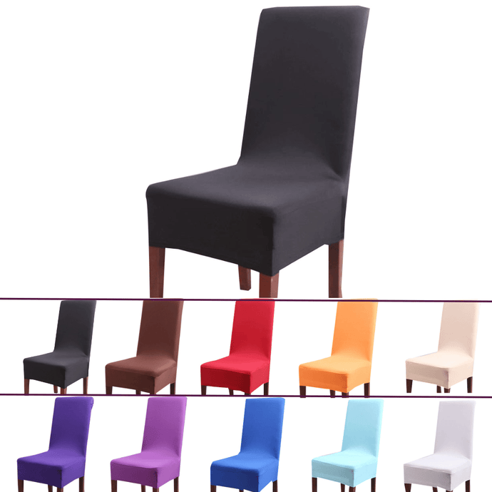 Dining Chair Slipcovers | For Thick Seated Chair | plain Solid Coloured Dinning Chair Cover
