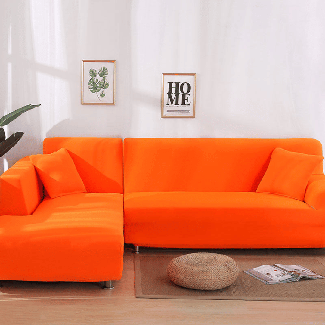 Sectional / Corner Sofa Slipcover - Orange