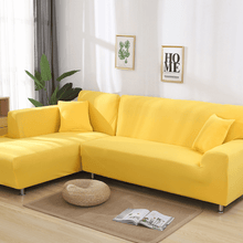 Load image into Gallery viewer, Sectional Sofa Slipcovers | Dark Green, Green, Orange, Yellow | Plain Solid Coloured  Universal Corner Sofa Covers