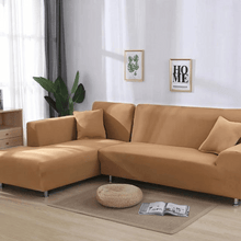 Load image into Gallery viewer, Sectional Sofa Slipcovers | Black, Grey, Coffee, Camel | Plain Solid Coloured Universal Corner Sofa Cover