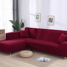 Load image into Gallery viewer, Sectional Sofa Slipcovers | Purple, Light Purple Red, Rose Red | Plain Solid Coloured Universal Corner Sofa Cover