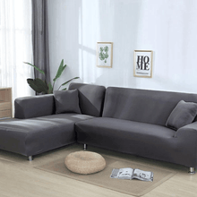 Load image into Gallery viewer, Sectional Sofa Slipcovers | Black, Grey, Coffee, Camel | Plain Solid Coloured Universal Corner Sofa Cover