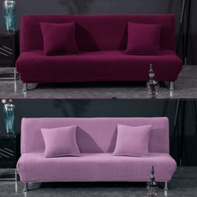 Load image into Gallery viewer, Sofa Bed Slipcovers | Purple &amp; Light Purple | Solid Coloured Fabric Sofa Bed Cover