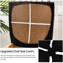 Load image into Gallery viewer, Chair Seat Cushion Slipcovers | Jacquard | Plain, Solid Coloured Dining Chair Seat Cushion Covers