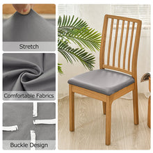 Load image into Gallery viewer, Chair Seat Cushion Slipcovers | Leather | Plain, Solid Coloured Waterproof Dining Chair Seat Cushion Covers