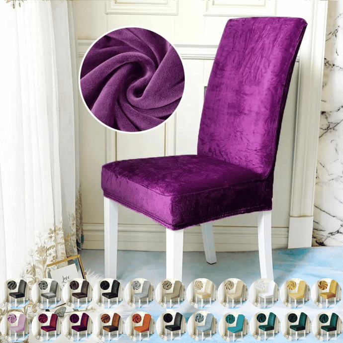Dining Chair Slipcovers | Velvet, Solid Coloured Luxurious Parsons Dining Chair Covers