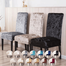 Load image into Gallery viewer, Dining Chair Slipcovers | Shiny, Solid Coloured Luxurious Parsons Dining Chair Covers