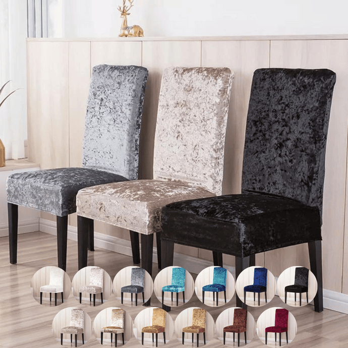 Dining Chair Slipcovers | Shiny, Solid Coloured Luxurious Parsons Dining Chair Covers
