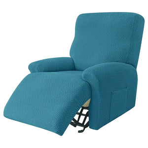 Recliner Sofa Slipcovers | 1, 2, 3, 4 Seater | Sky Blue | Jacquard Solid Coloured Universal Recliner Sofa cover