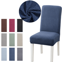 Load image into Gallery viewer, Dining Chair Slipcovers | Twili Jacquard Solid Coloured Parsons Dining Chair Cover