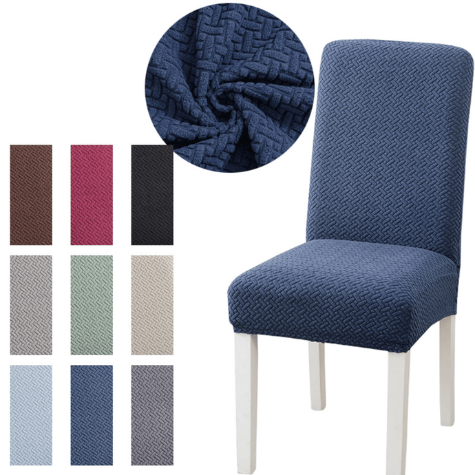 Dining Chair Slipcovers | Twili Jacquard Solid Coloured Parsons Dining Chair Cover