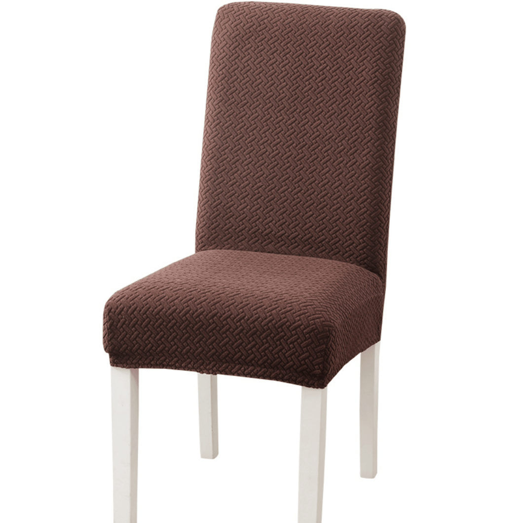 Dining Chair Slipcovers | Twili Jacquard Solid Coloured Parsons Dining Chair Cover