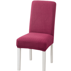 Dining Chair Slipcovers | Twili Jacquard Solid Coloured Parsons Dining Chair Cover