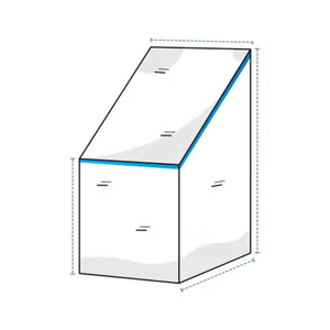 high back cover measurement diagram