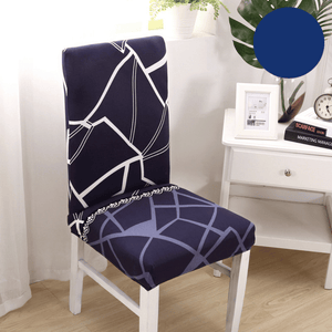 Dining Chair Slipcovers | Blue  & White | Patterned Multi Coloured Chair Cover
