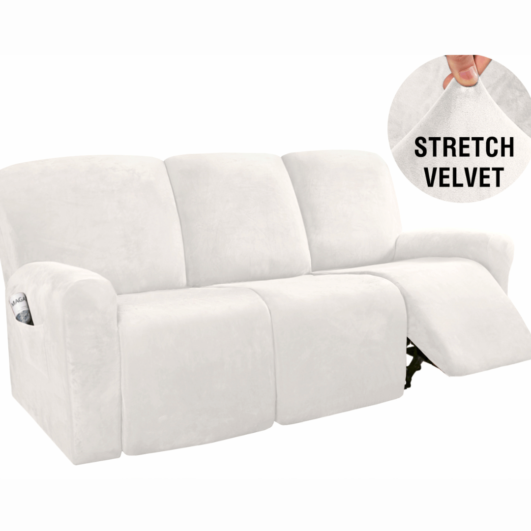 Recliner Sofa Slipcover - White