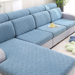 Sofa Slipcovers | Patterned Solid Coloured Jacquard Sofa Cushion Covers
