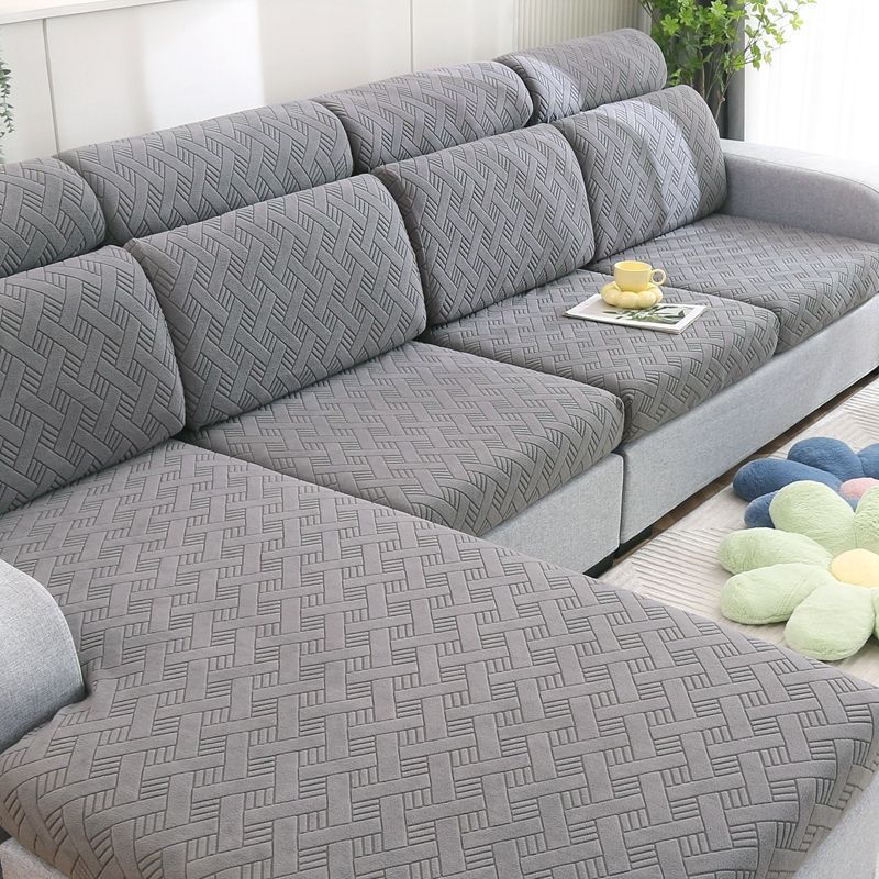 Shiny Sofas: Grey Jacquard Sofa Cushion Covers