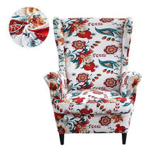 Load image into Gallery viewer, Arm Chair Slipcovers | Wingback Chair | Flower Patterned, Multicoloured Chair Covers