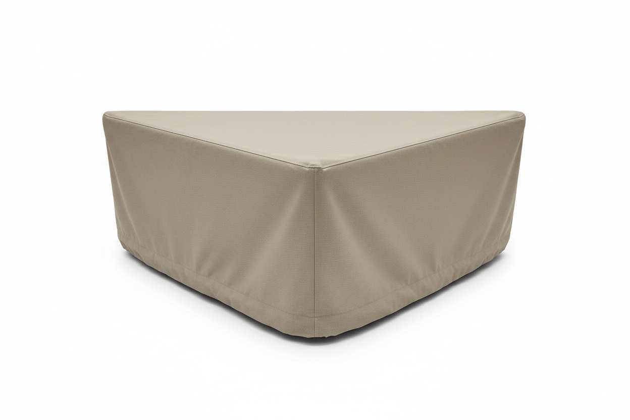 create custom cover for triangle shaped bench 