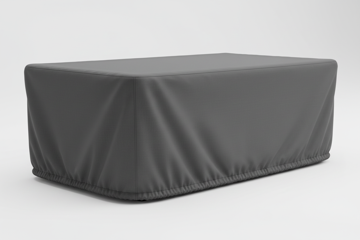 custom outdoor cover for rectangle shaped object with rounder corners