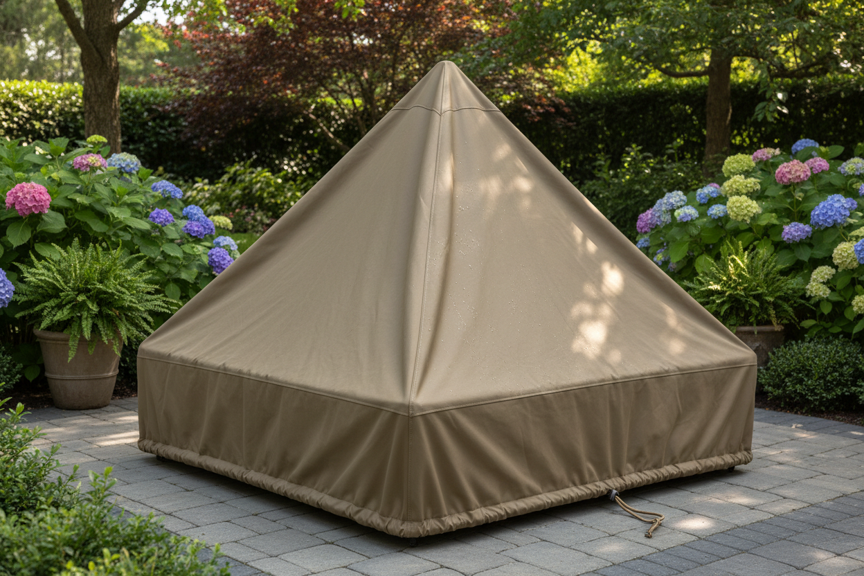 cutom  outdoor cover for pyramid shaped object 