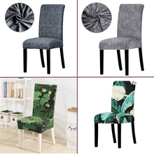 Load image into Gallery viewer, Dining Chair Slipcovers | Dark Grey, Grey, Green, Blue | Patterned Multi Coloured Chair Covers