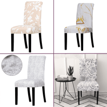 Load image into Gallery viewer, Dining Chair Slipcovers | White &amp; Patterned Multi Coloured Chair Covers
