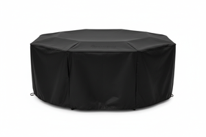 octagonal shaped custom outdoor cover black