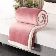 Load image into Gallery viewer, Throw Blanket | Pink Coral Fleece, Solid Coloured Sofa Throw Blanket cover