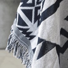 Load image into Gallery viewer, Sofa Throw Blanket  |  Grey or White | Knitted Geometric Patterned Multi colour Throw Blanket
