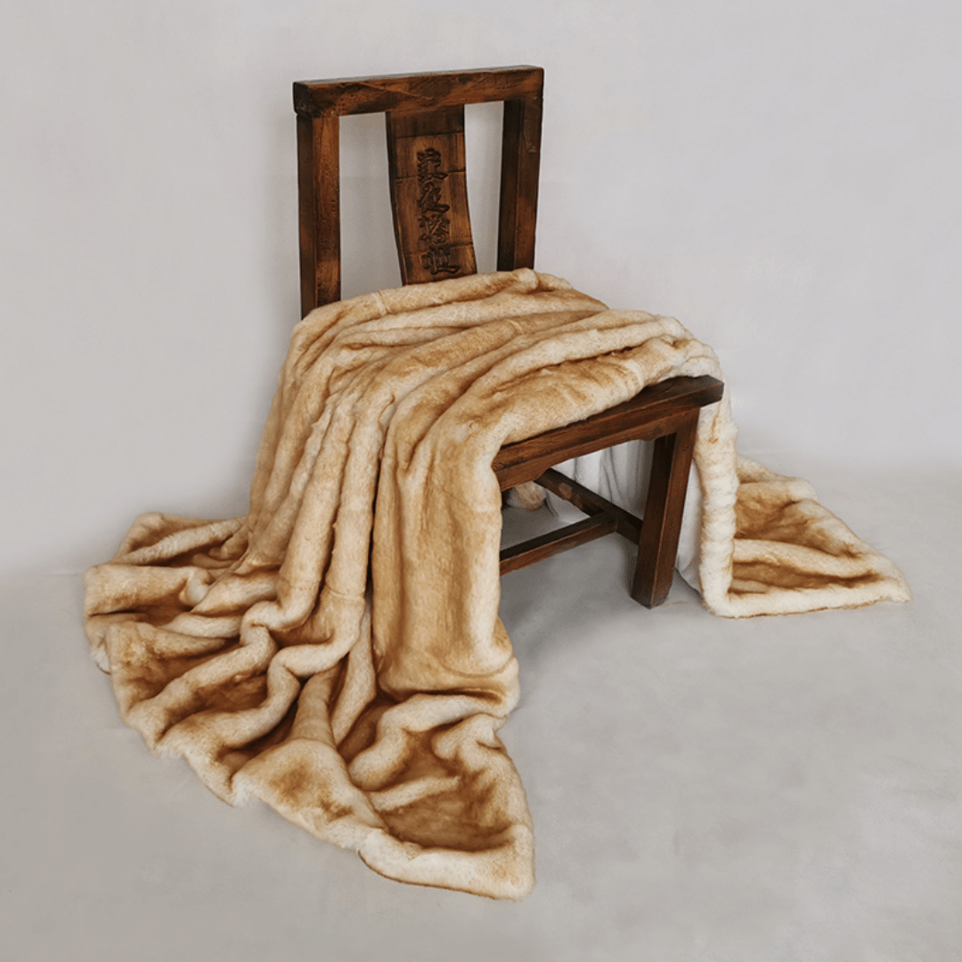 Throw - Yellow Faux Fur Thick Throw